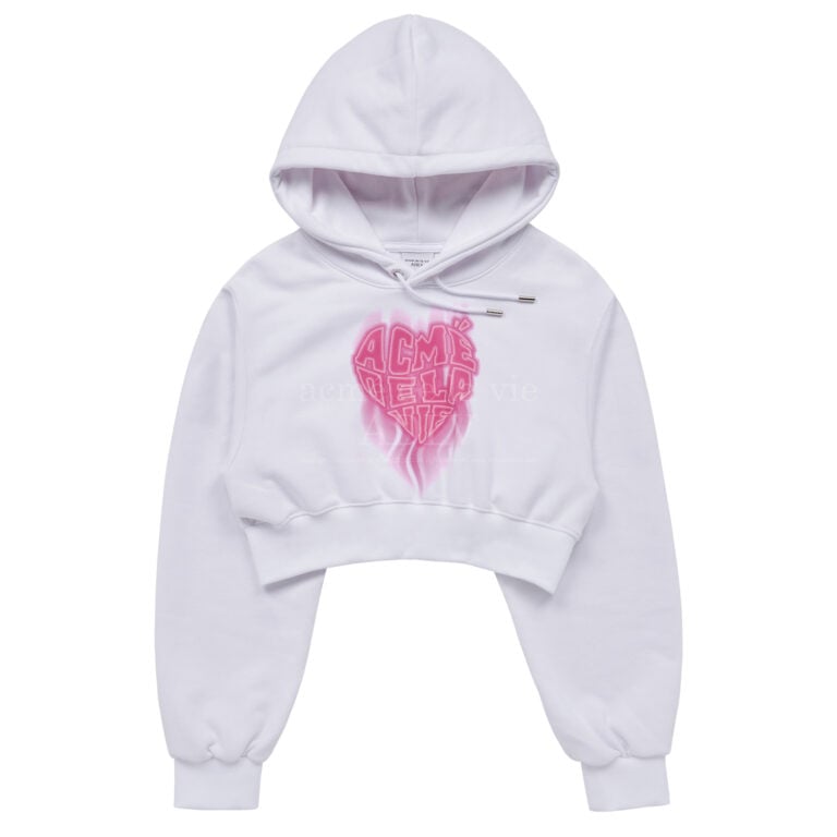 ÁO HOODIE CROP TOP SPRAY HEART LOGO