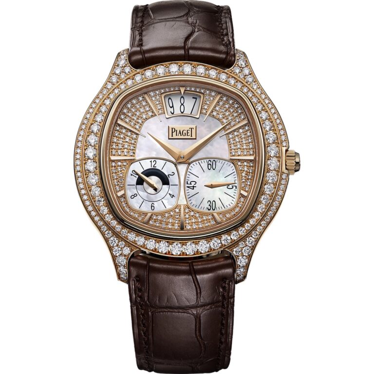 Đồng hồ Piaget Polo Emperador Dual Time Watch – Automatic Rose Gold Diamond