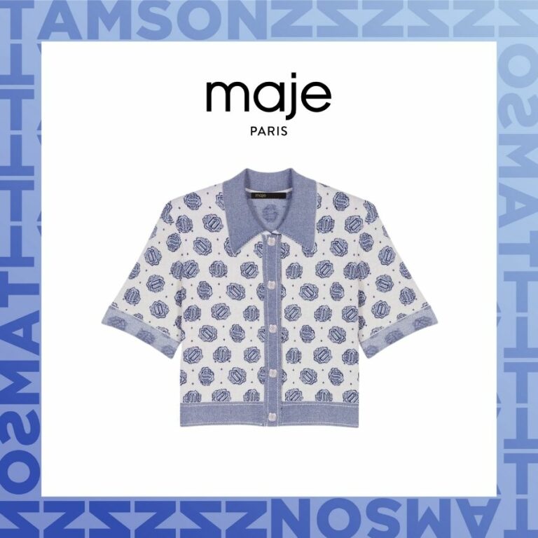 ÁO CARDIGAN POLO LEN DỆT MONOGRAM