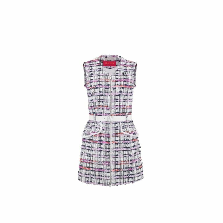 Váy Tweed V-Neck Dress