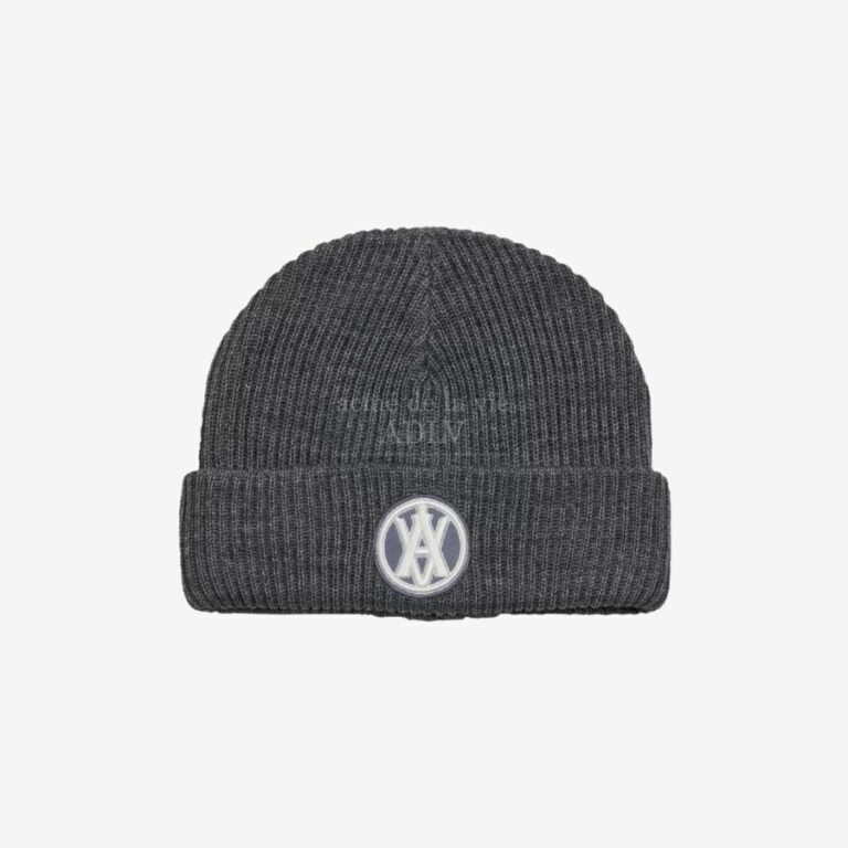 Mũ beanie Logo Circle Emblem Emboss Patch ghi