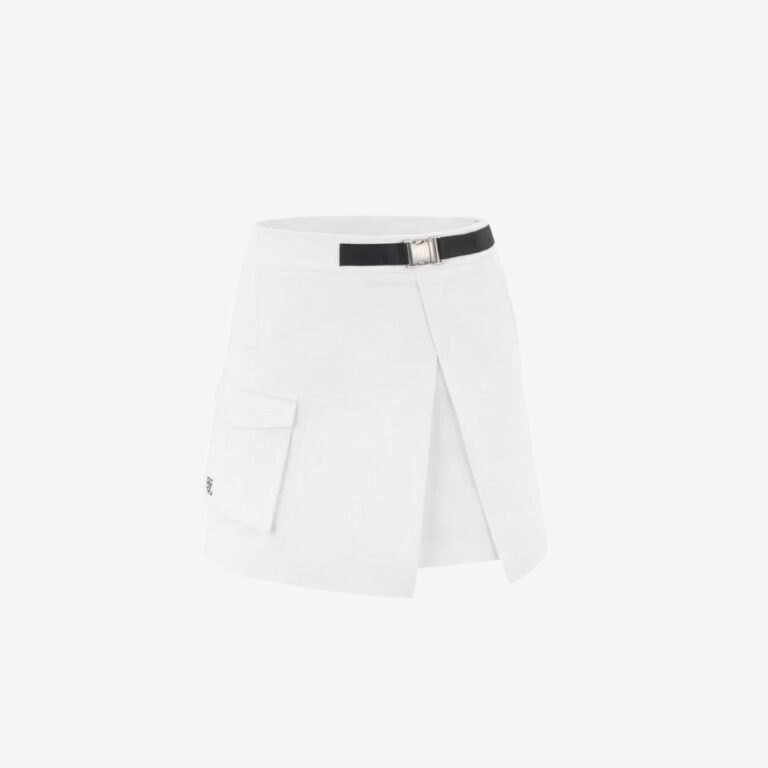 Buckle Belt A-Line Skirt