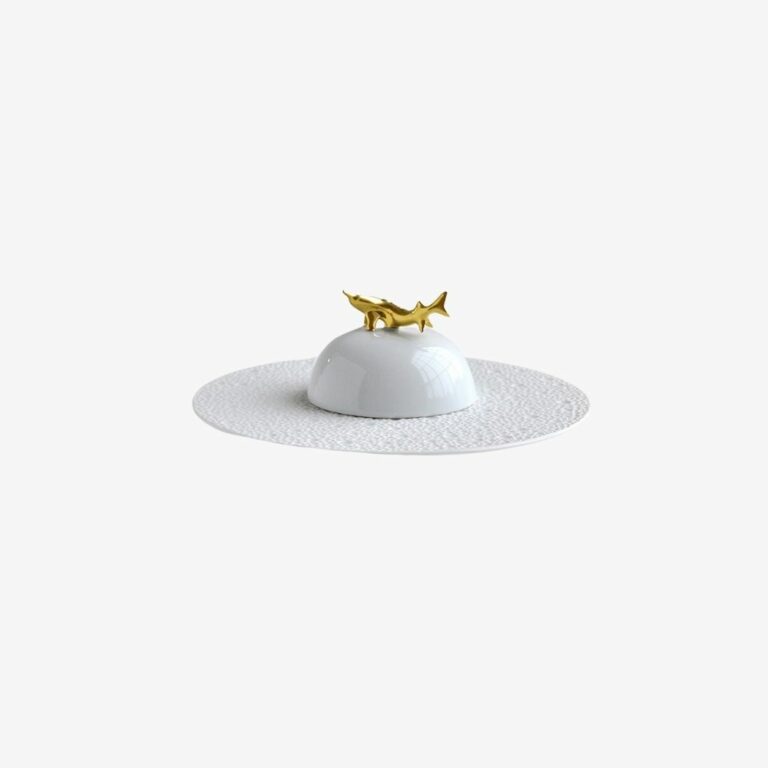 Bộ đĩa phục vụ món trứng cá muối Caviar ECUME BLANC AILE MAT