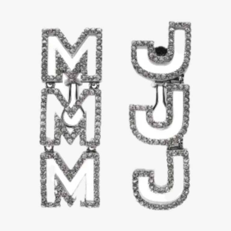 Khuyên Tai Mj Logo Crystal Earrings