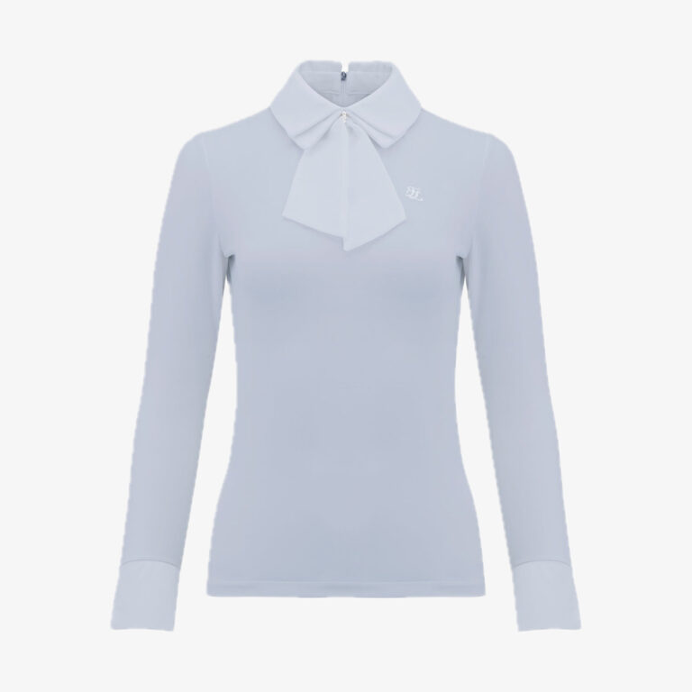 Áo Chiffon ribbon collar shirt