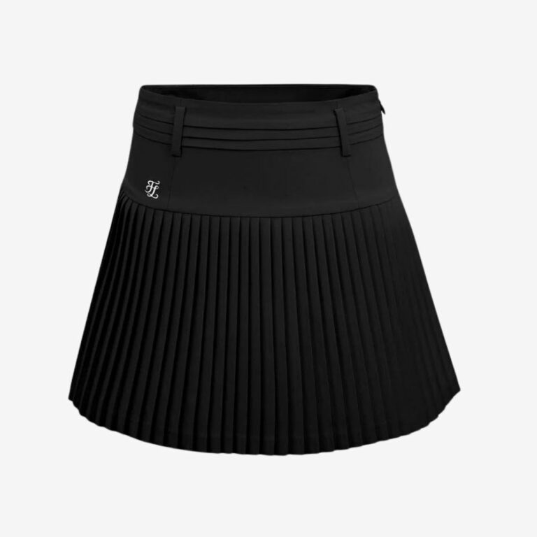 Highwaist flare pleats skirt