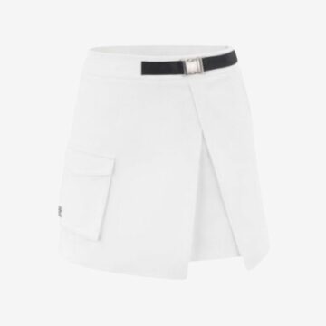 Buckle Belt A-Line Skirt