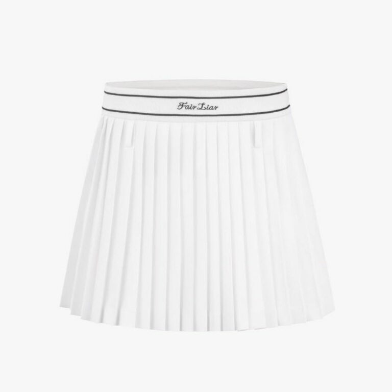 Belt Set High-Waist Pleats Skirt