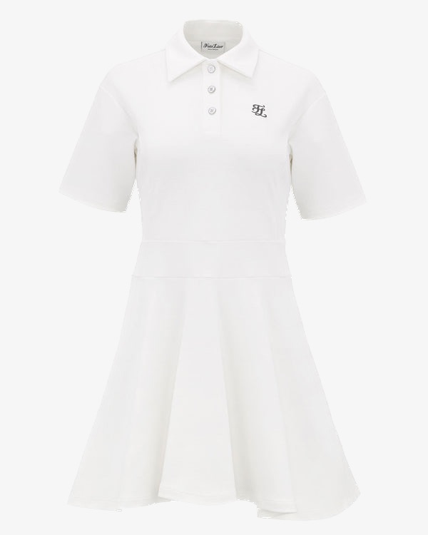 Flared Short-Sleeved Collar Dress