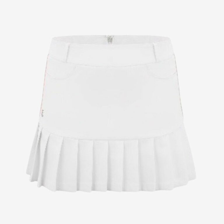 Half Pleated Skirt With Bottom Flare