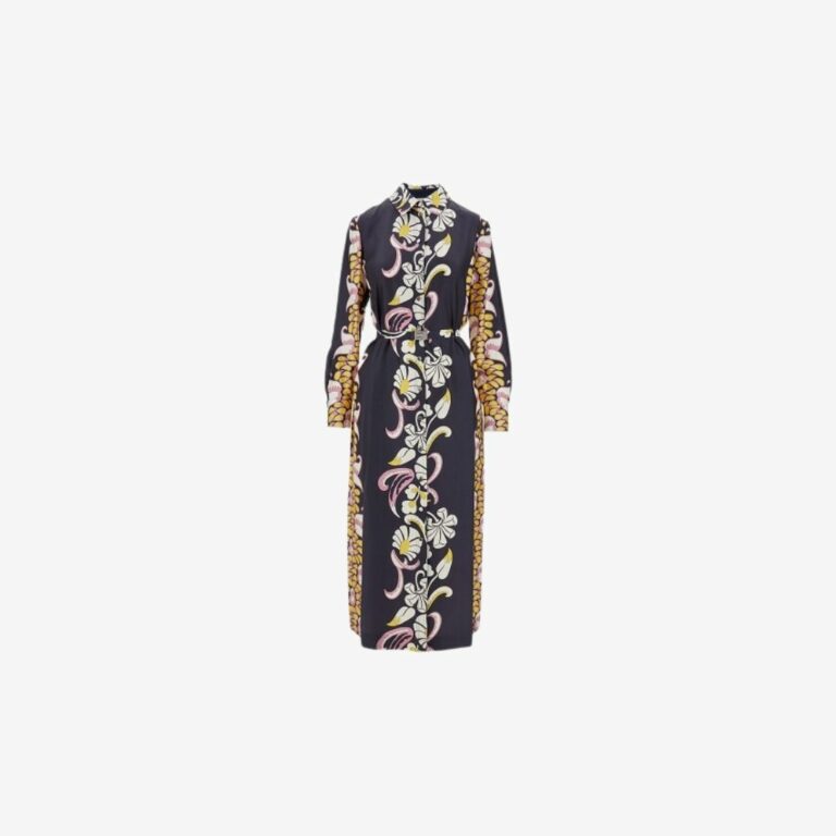 Váy Printed Silk Twill Shirtdress