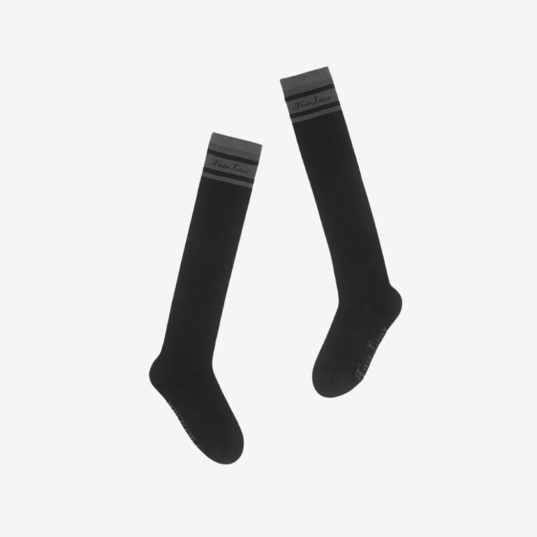 Logo jacquard knee socks