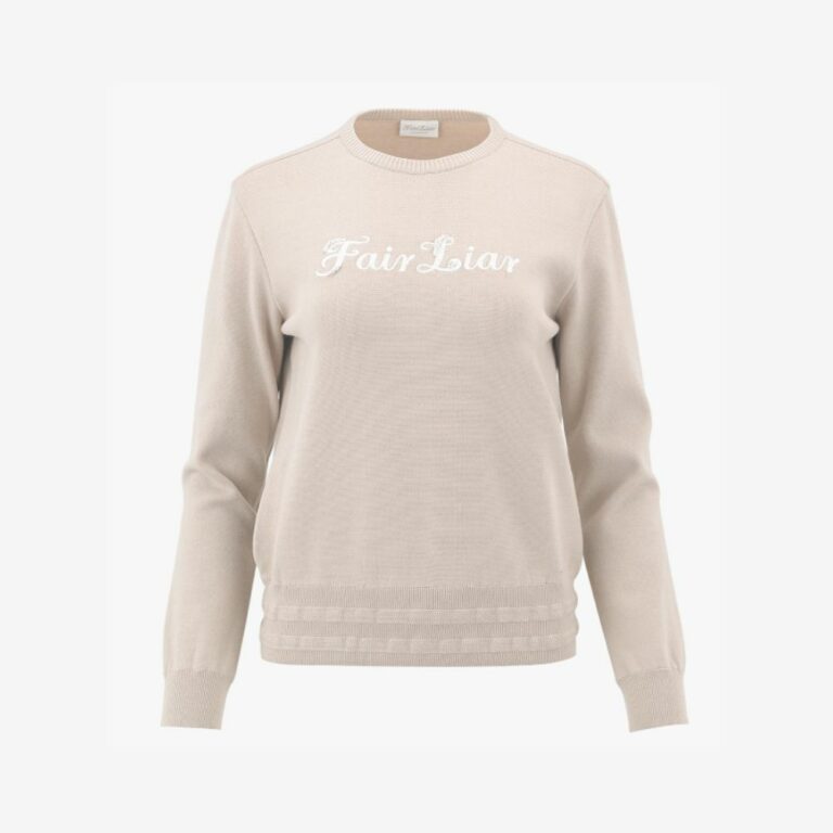 Round Neck Logo Pullover Knit