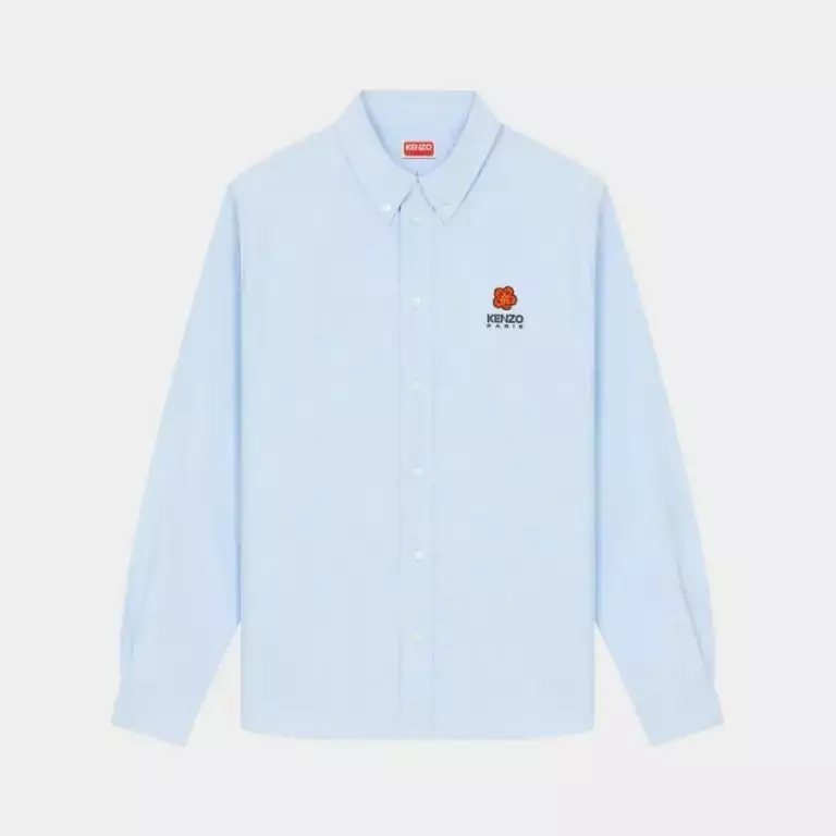 BOKE FLOWER CREST’ EMBROIDERED CASUAL SHIRT