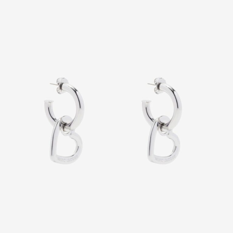 Khuyên Tai Double Heart Hoop Earrings