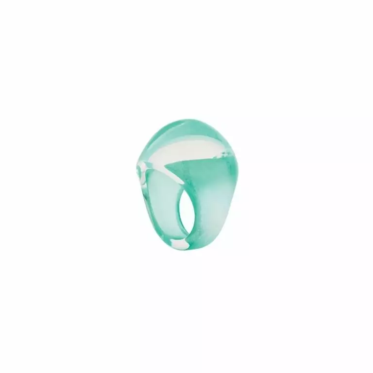 Nhẫn Cabochon Clear Xanh Lá Đậm Size 52