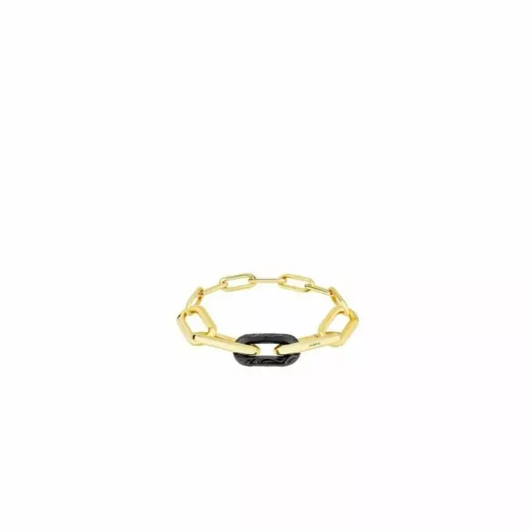 Vòng tay Empreinte Animale Black Small Gold Plated