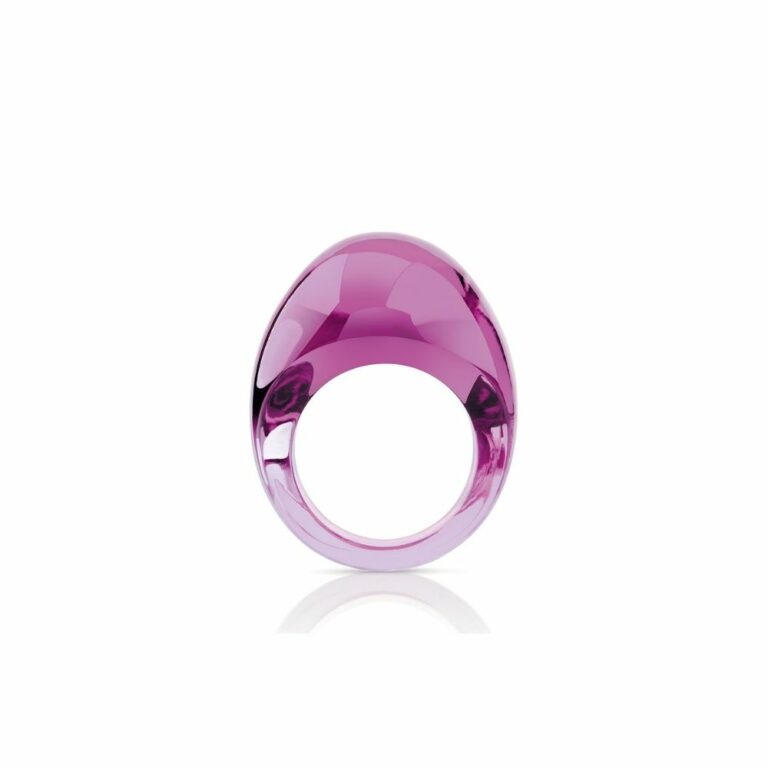 Nhẫn Cabochon Hồng Fuchsia Size 49