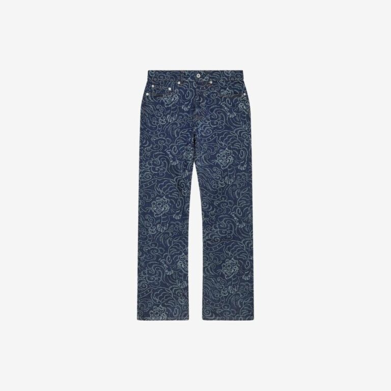 Quần jeans họa tiết KENZO Star Tiger dáng lửng