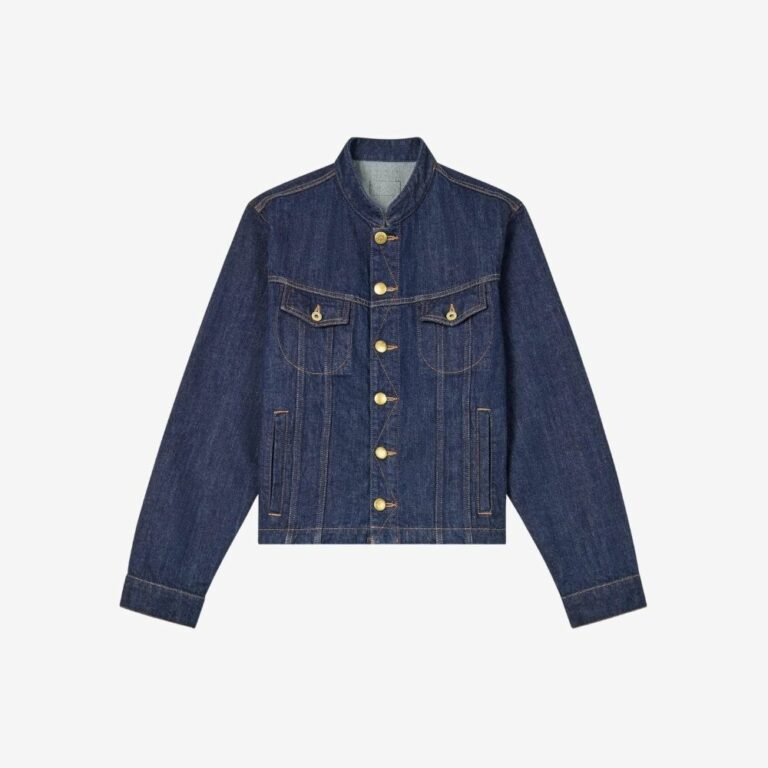 Áo khoác denim cổ tàu KENZO School Boy