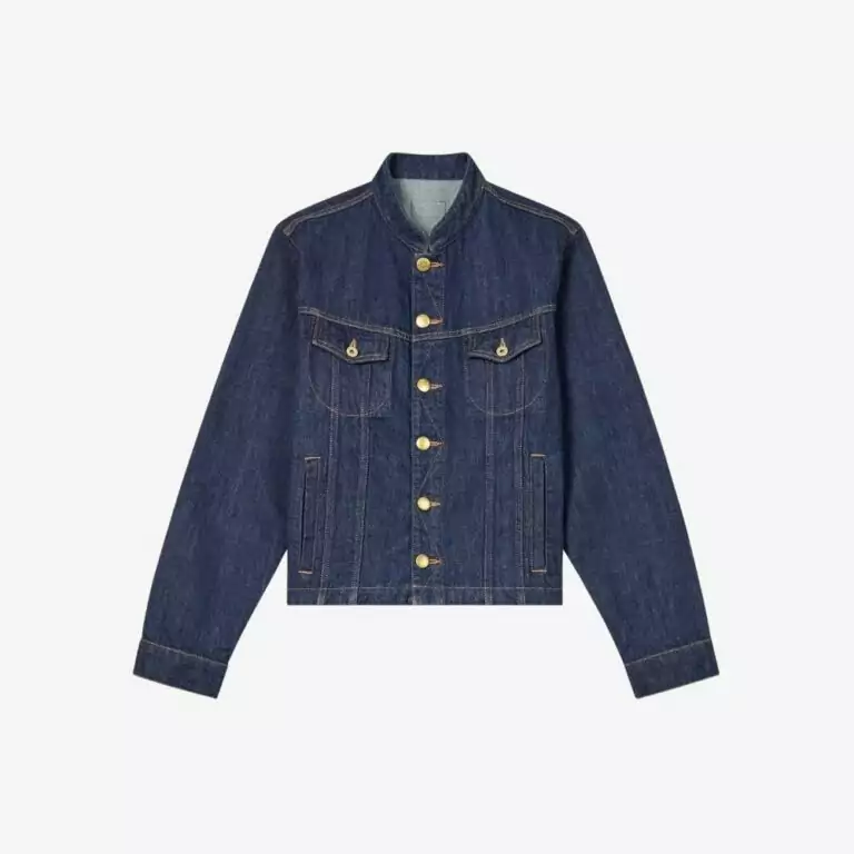 Áo khoác denim cổ tàu KENZO School Boy