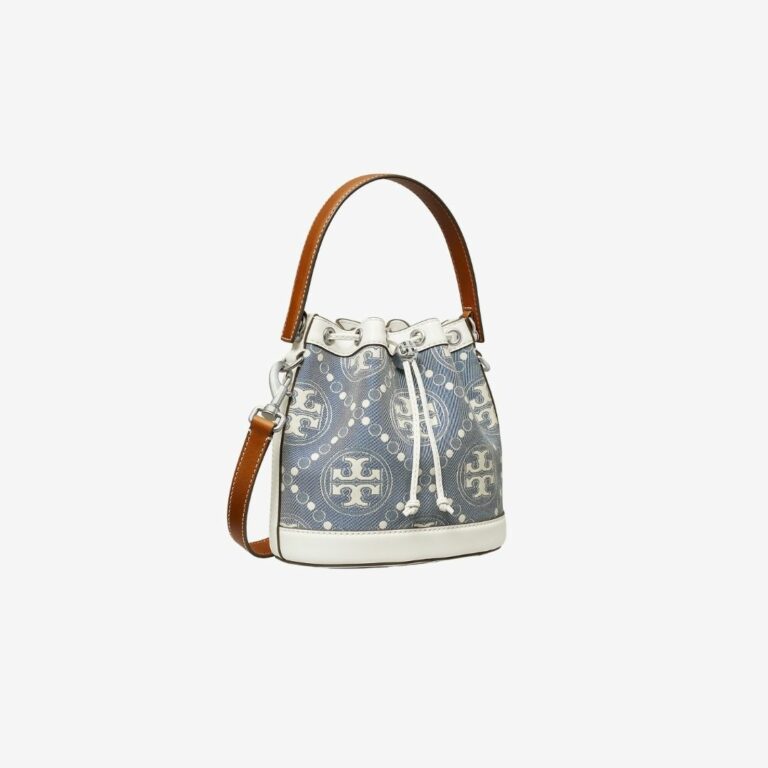 Túi T Monogram Denim Bucket Bag