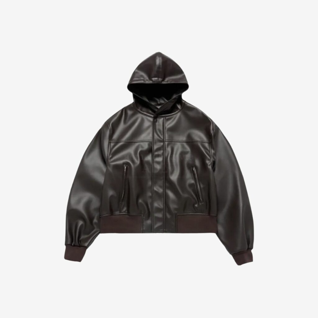 Áo Khoác Hoodie Vegan Leather