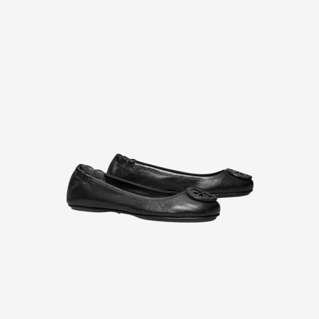 Tory Burch Holiday 2024 30 Giày Minnie Travel Ballet With Pave Logo