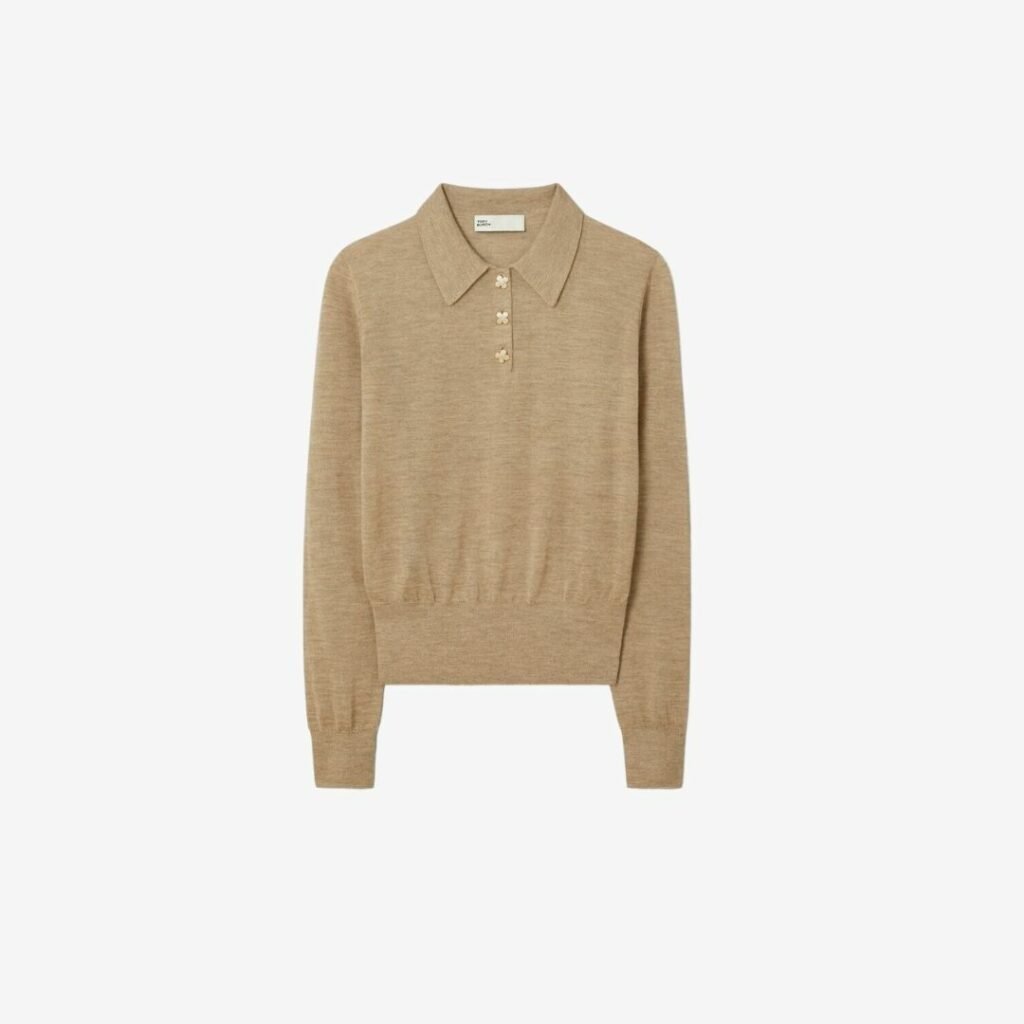 Áo Cashmere Long-Sleeve Polo