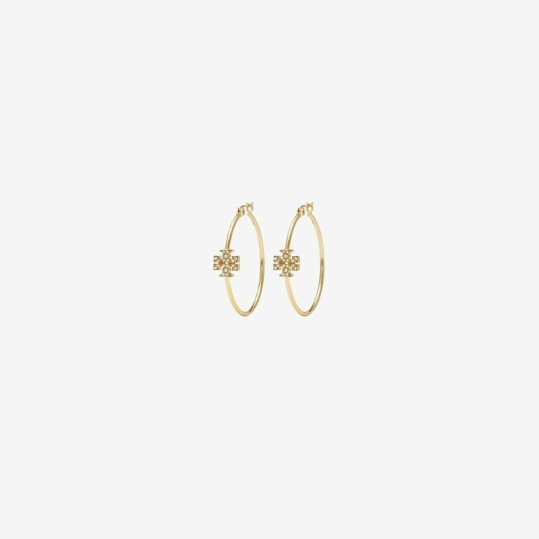 Khuyên Tai Eleanor Pave Hoop Earring