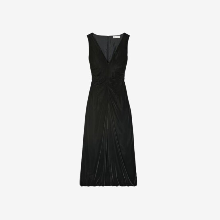 Váy V-Neck Velvet Dress