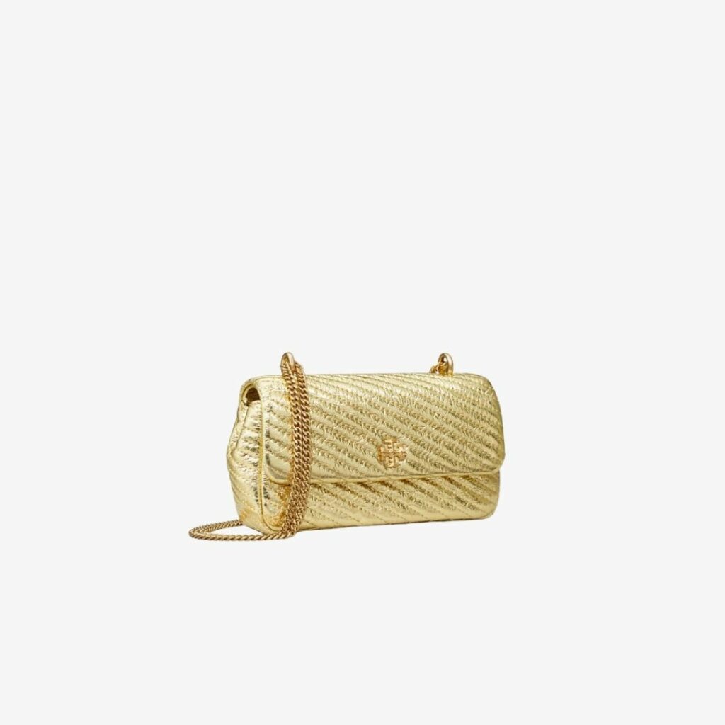 Tory Burch Holiday 2024 20 Túi Kira Metallic Moto Quilt Mini Flap Bag