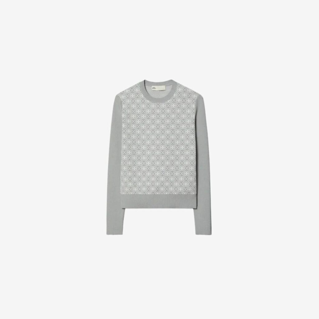 Tory Burch Holiday 2024 37 Áo T Monogram Tech Knit Sweater