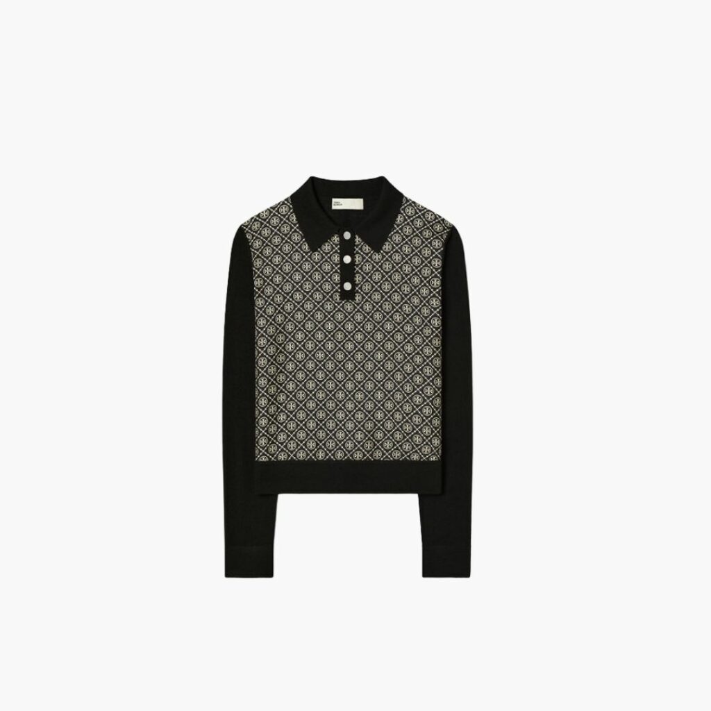 Tory Burch | Lunar New Year | Tam Sơn 16 ÁO POLO DÀI TAY PHỐI LỤA