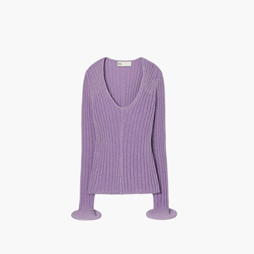 Tory Burch | Lunar New Year | Tam Sơn 18 ÁO U-NECK METALLIC HOOP