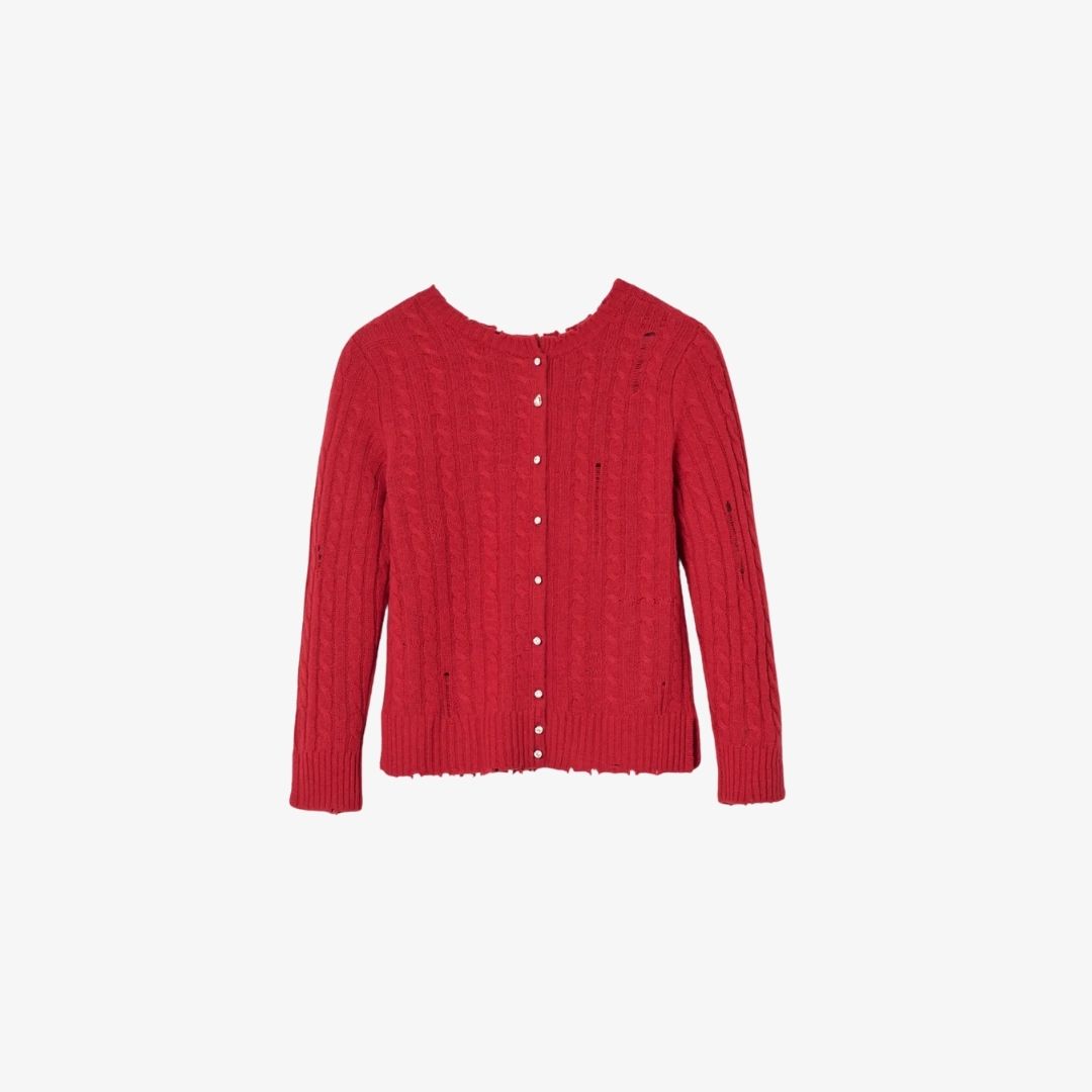 Gợi ý quà tặng 8/3 từ Tam Sơn 72 Áo cardigan The Shrunken Cashmere Cable
