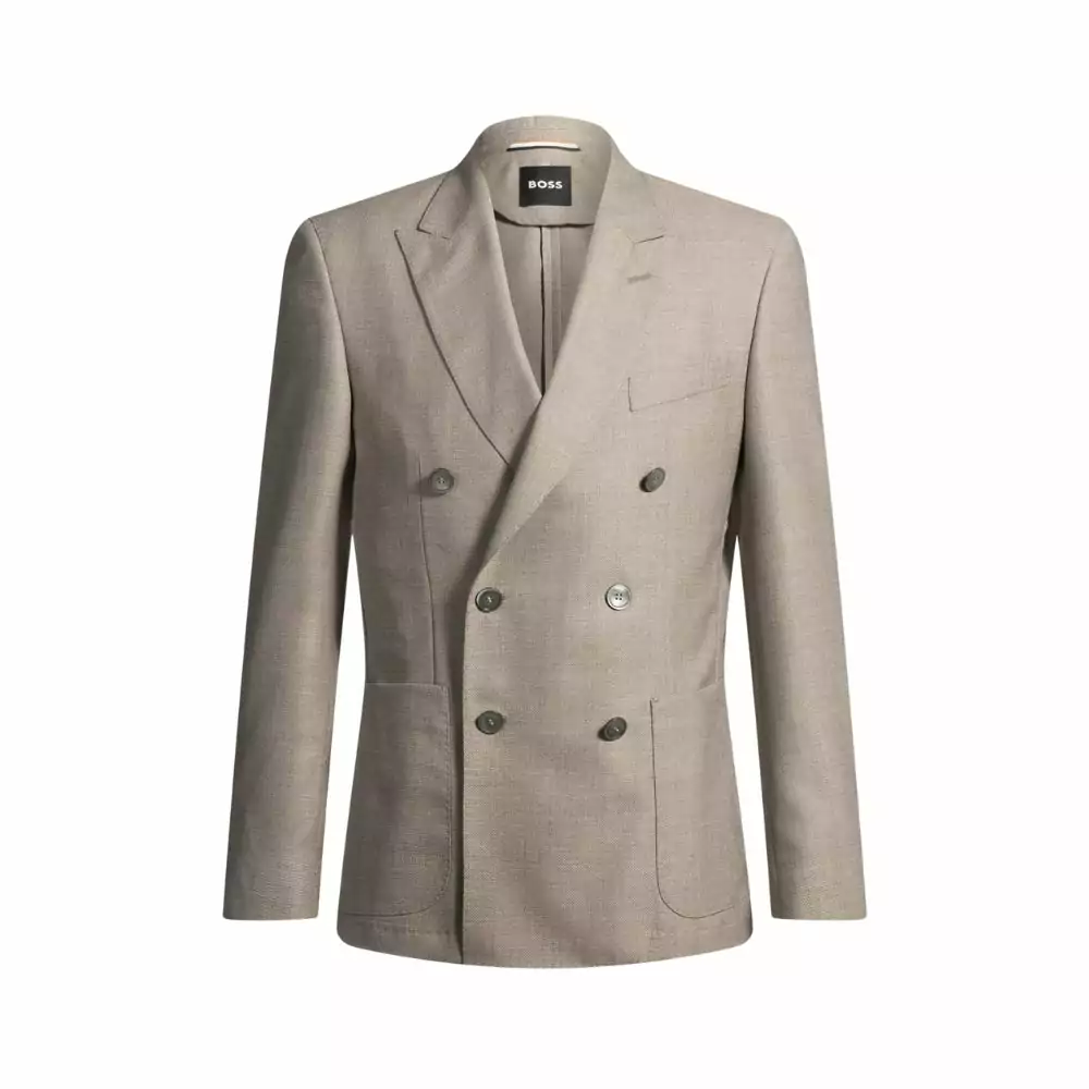 Áo blazer nam dáng slim fit từ vải len