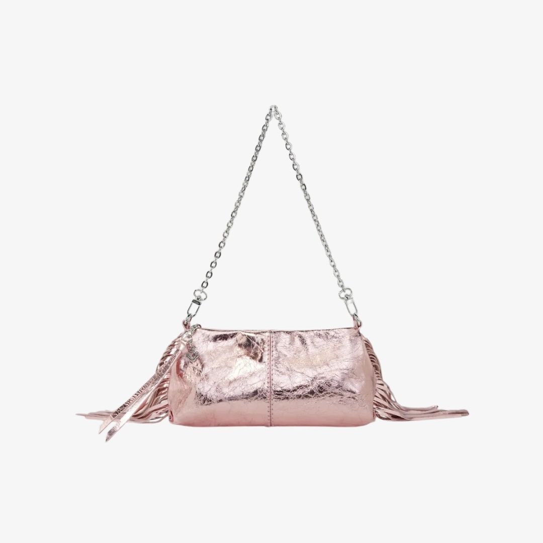 Gợi ý quà tặng 8/3 từ Tam Sơn 76 Túi xách Miss M metalic hồng viền tua rua