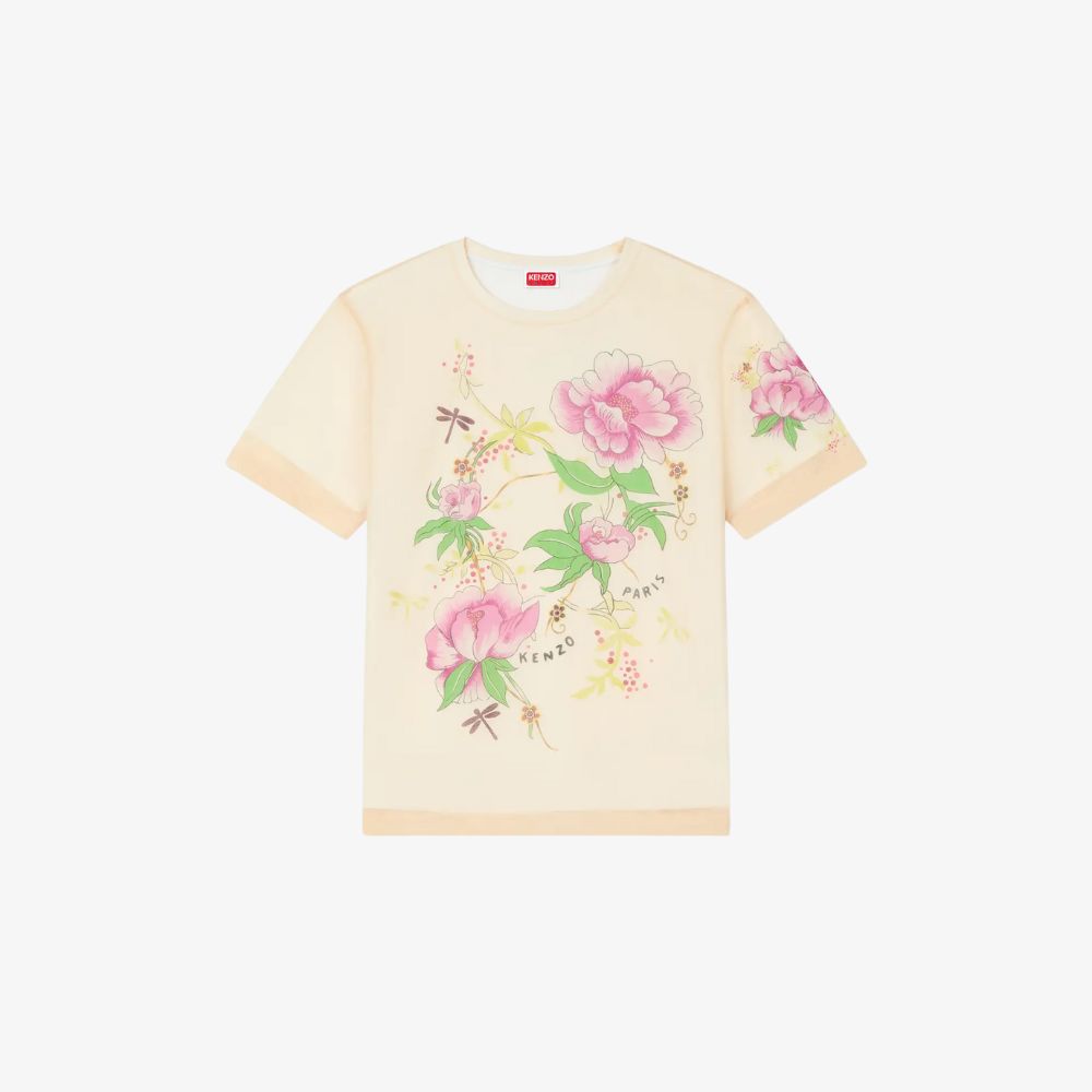 KENZO XUÂN HÈ 2025 32 Áo Thun Cotton KENZO Peonies