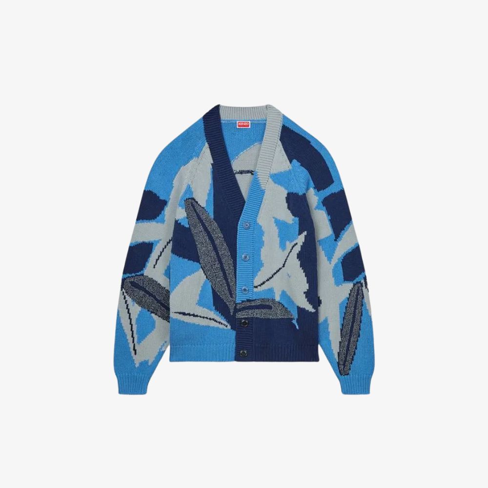 KENZO XUÂN HÈ 2025 34 Áo Cardigan Len Cotton Dệt KENZO Chiku-Rin Camo