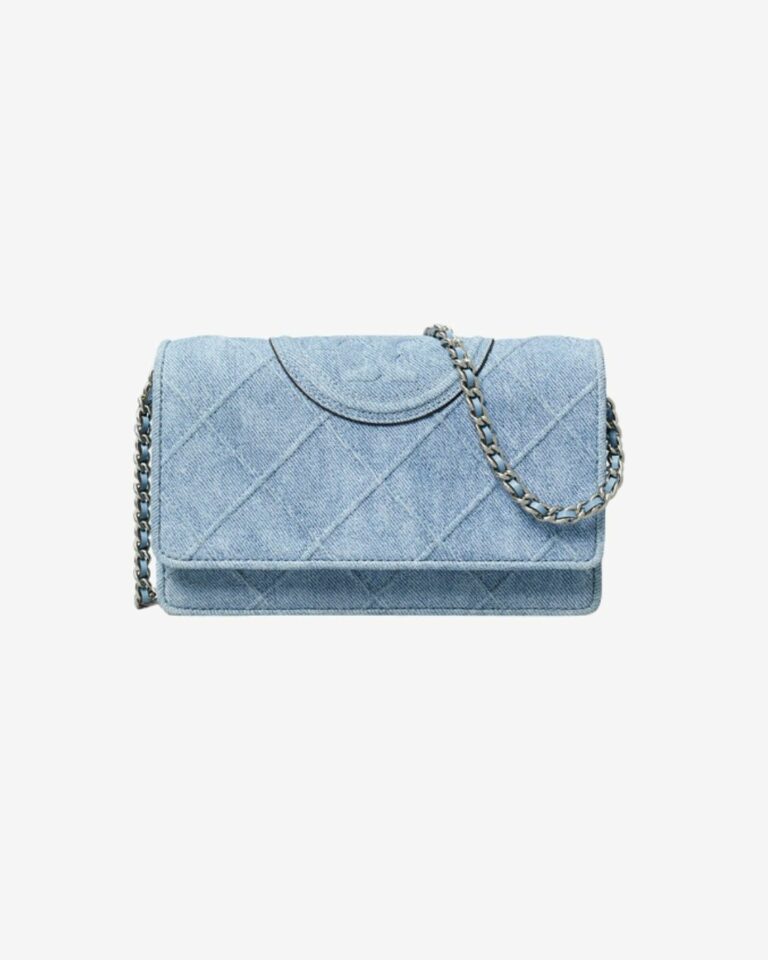 VÍ FLEMING SOFT DENIM KÈM DÂY XÍCH