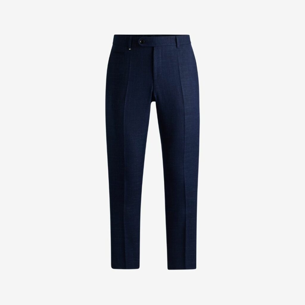 Quần tây dáng slim-fit từ vải melange co giãn