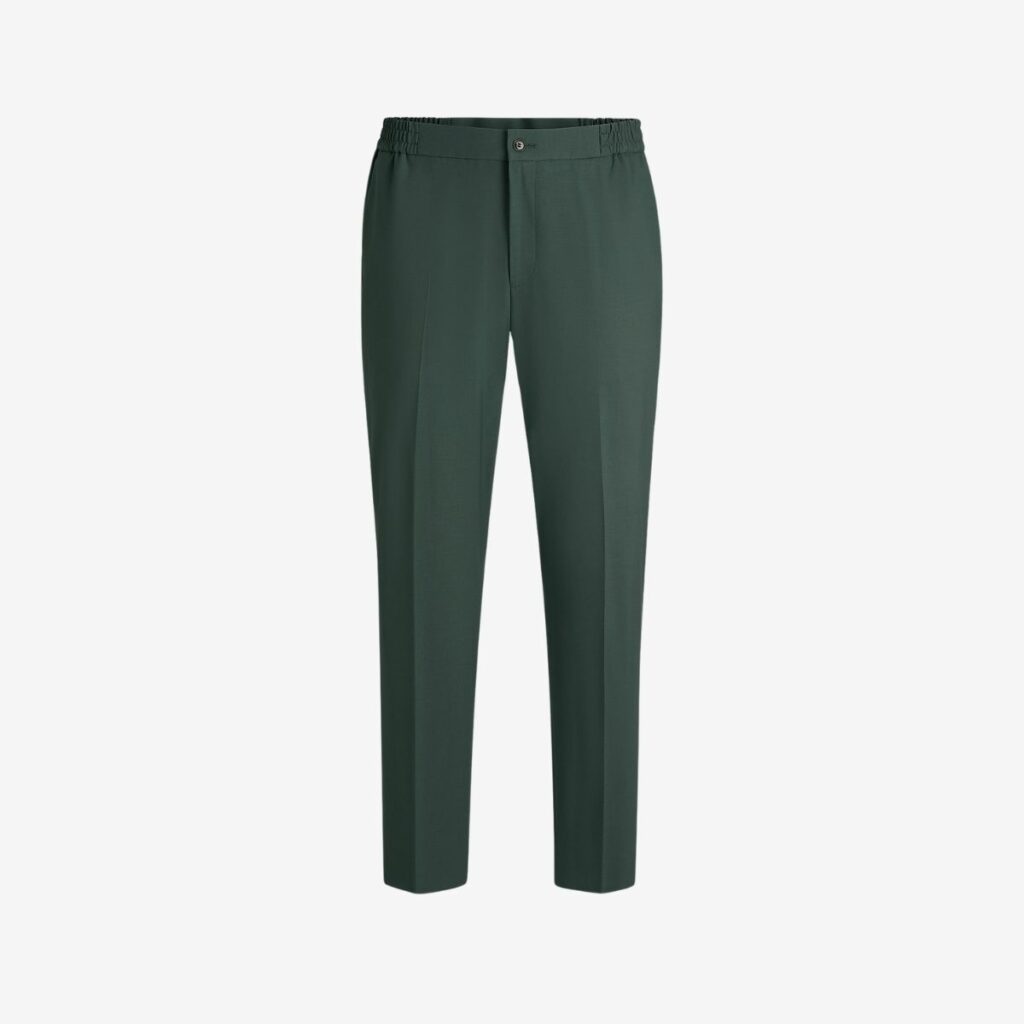 HUGO Modern Tailoring: Âu phục hiện đại, diện đâu cũng "vibe" 10 Quần Dài Ôm Vừa Vặn Vải Poplin Len
