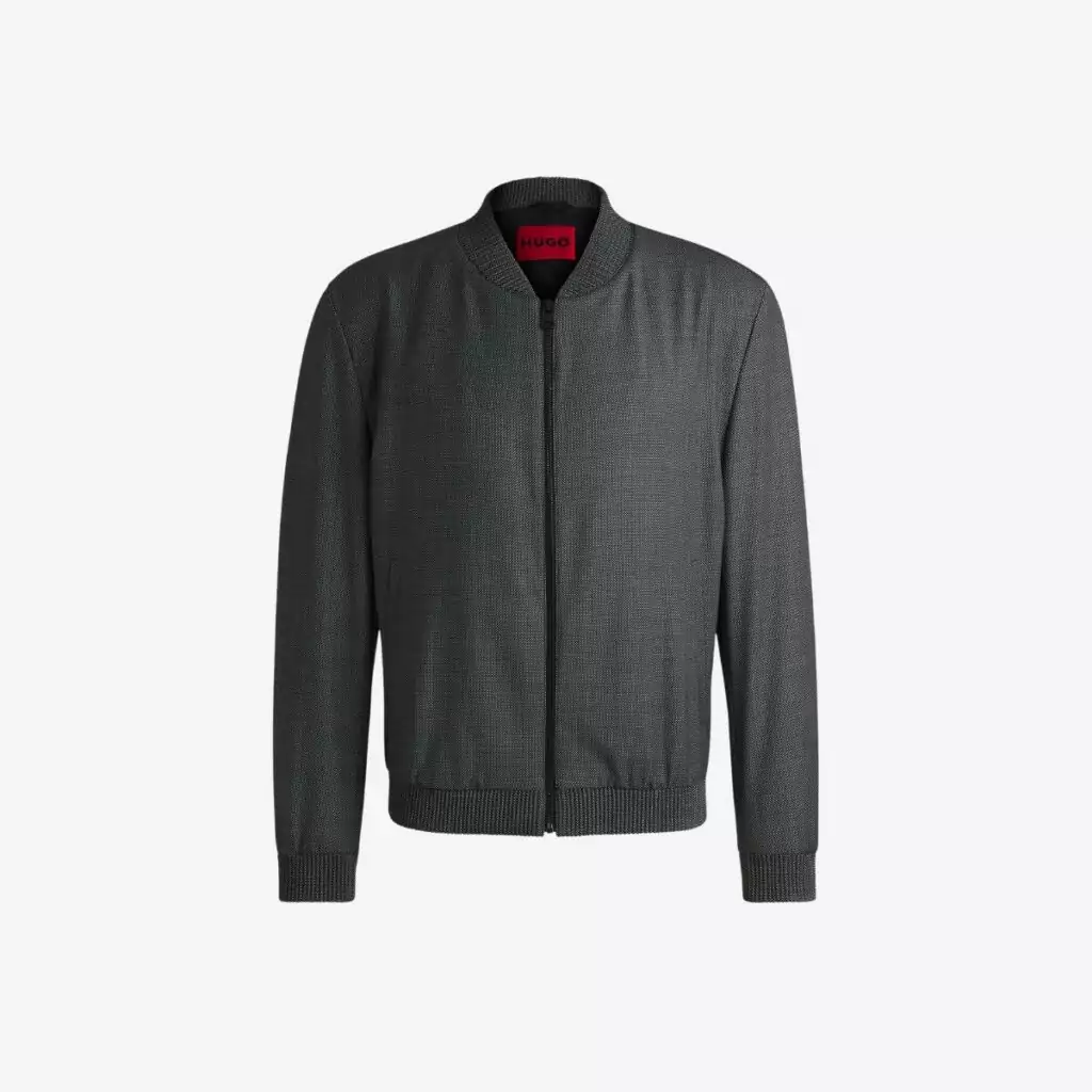 HUGO Modern Tailoring: Âu phục hiện đại, diện đâu cũng "vibe" 10 Áo Khoác Dáng Ôm Vải Stretch Birdseye
