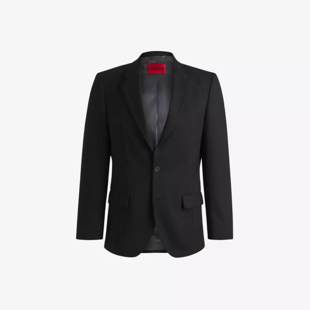 HUGO Modern Tailoring: Âu phục hiện đại, diện đâu cũng "vibe" 16 Áo Khoác Vest Ôm Vừa Vặn Bằng Vải Len Chéo