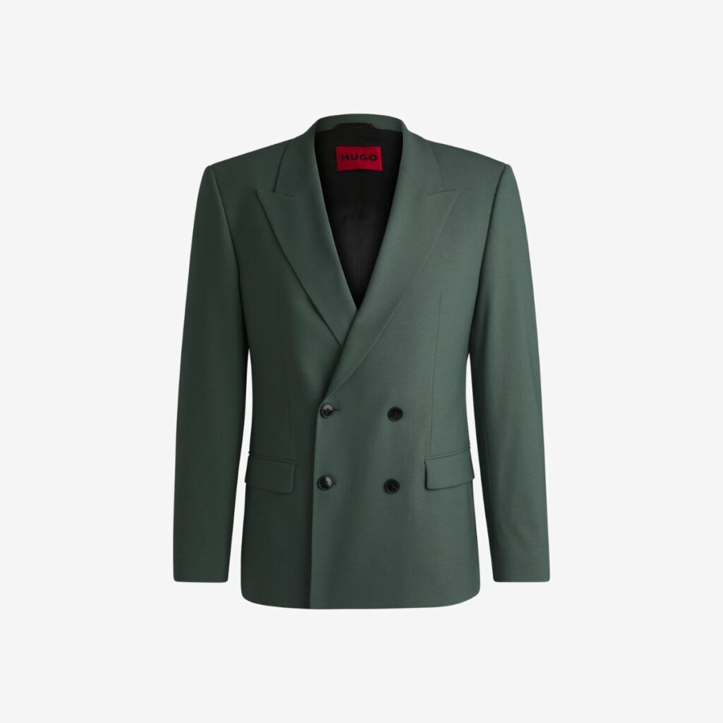 HUGO Modern Tailoring: Âu phục hiện đại, diện đâu cũng "vibe" 19 Áo Khoác Ôm Vừa Vặn Vải Poplin Co Giãn Pha Len