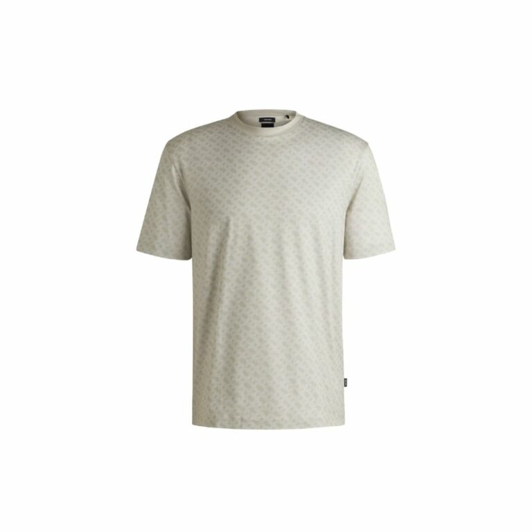 Áo thun cotton in monogram khắp toàn bộ
