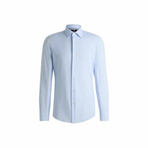 Áo sơ mi slim-fit vải in họa tiết