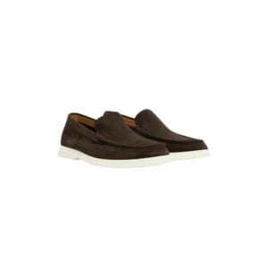 Giày loafer da lộn với đế tương phản