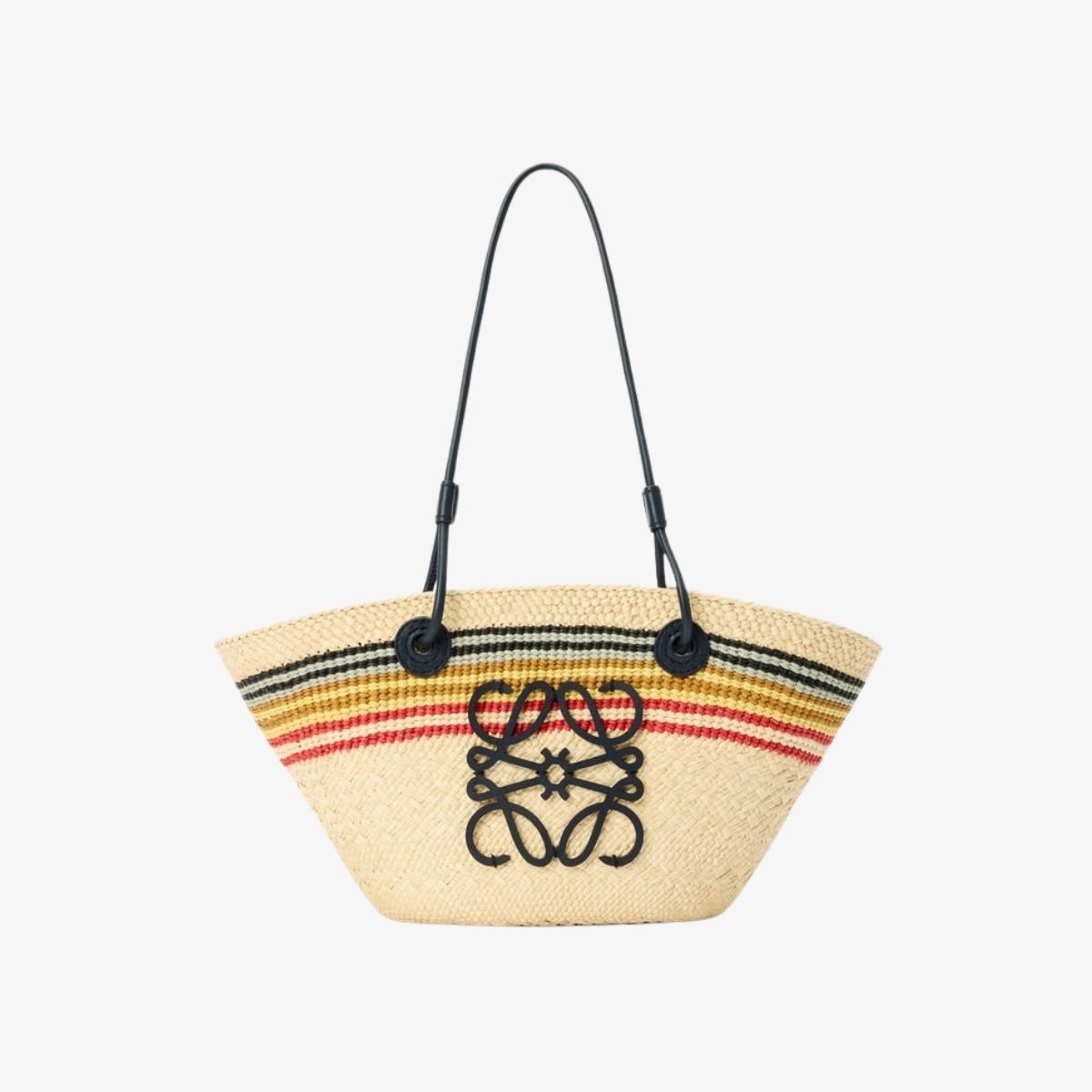 LOEWE PAULA'S IBIZA 2025 8 TÚI ANAGRAM BASKET SMALL STRIPES